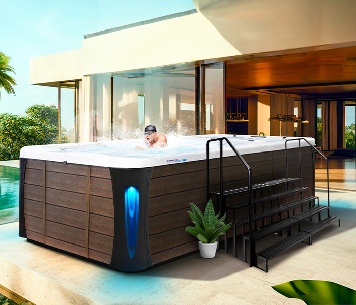 Calspas hot tub being used in a family setting - Palm Bay